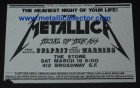 Metallica poster March 19, 1983 at The Stone - 2nd show with Cliff Burton