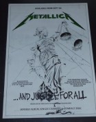 1988 And Justice For All promotional album release poster