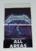 1984 Ride The Lightning Tour full access backstage pass